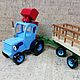 Azul tractor con pala, Machines and robots, Samara,  Фото №1