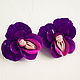 Bright purple earrings, a flower made of polymer clay. Earrings. Studio Flower Jewelry (studioflowernn). Online shopping on My Livemaster.  Фото №2