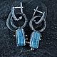 Заказать Серьги с аквамарином. ЖуЖа_jewelry. Ярмарка Мастеров. . Серьги классические Фото №3