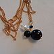 Order Pendant-pendant with onyx, obsidian, natural pearls and spinel. marusjy. Livemaster. . Pendants Фото №3