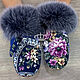 Warm pavloposadsky mittens with fur. Mittens. Olga Lavrenteva. Online shopping on My Livemaster.  Фото №2