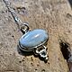 Подвеска на цепочке с ларимаром и аквамарином, серебро. Колье. Rhejajewellry. Ярмарка Мастеров.  Фото №5