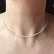 Чокер из серебра с аквамарином 38 см. Чокер. Newstylejewelry. Ярмарка Мастеров.  Фото №6