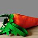 Сумка Морковка из кожи или фетра. Классическая сумка. KrukruStudio. Ярмарка Мастеров.  Фото №5