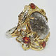 925 sterling silver ring with rutile quartz and spessartin garnets. Rings. Silverjewels. My Livemaster. Фото №5
