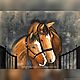 Paintings: watercolor 'Sweet couple' painting with horses. Pictures. Jenyartstudio. Online shopping on My Livemaster.  Фото №2