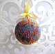 Christmas Ball bead 'Stained glass', Christmas decorations, Hotkovo,  Фото №1