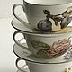 Painted porcelain tea Set of flora and Fauna. Tea & Coffee Sets. ArtFlera (artflera). My Livemaster. Фото №5