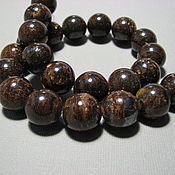 Материалы для творчества handmade. Livemaster - original item Bronzit beads 16 mm, smooth ball. Handmade.