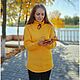  Осенний женский теплый желтый свитер с высоким горлом. Джемперы. Женский свитер | джемпер | жилет. Интернет-магазин Ярмарка Мастеров.  Фото №2
