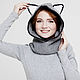 СНУД С КАПЮШОНОМ ХАСКИ. Капюшоны. Woolcraft. Ярмарка Мастеров.  Фото №5