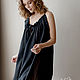 Amelie nightgown made of silk cambric black color. Combination. Delicate Clothing Store (Daria). My Livemaster. Фото №4