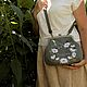 Сумка с фермуаром льняная на плечо "Ромашки - Daisies". Сумка с фермуаром. Ирина *Изящные аксессуары* (irina-mist). Ярмарка Мастеров.  Фото №4