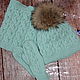 Knit kit. Knitted set of mint color. Headwear Sets. Oksana Demina. Online shopping on My Livemaster.  Фото №2