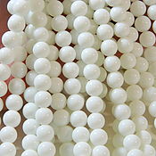 Материалы для творчества handmade. Livemaster - original item Agate white 8 mm. Gorgeous agate! pc. Handmade.