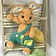 Вязаная игрушка вязаный зайка (кролик). Амигуруми куклы и игрушки. Рыжий кот (магазин вязаных идей). Интернет-магазин Ярмарка Мастеров.  Фото №2