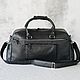 Men's leather travel bag 'Raymond' (black). Travel bag. DragonBags - Men's accessories. Online shopping on My Livemaster.  Фото №2