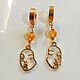 Amber Ring Earrings with amber and pendants. Congo earrings. BalticAmberJewelryRu Tatyana. Online shopping on My Livemaster.  Фото №2