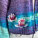 Cardigan women's Pond with lilies, gradient, flowers, half-wool. Cardigans. SIBERIA COOL (knitting & painting) (Siberia-Cool). My Livemaster. Фото №4