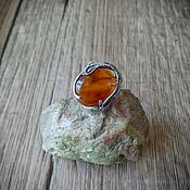 Украшения handmade. Livemaster - original item Ring ring with carnelian wire wrap. Handmade.