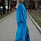 Голубое меховое пальто. Пальто. Poza (poza-fashion). Ярмарка Мастеров.  Фото №4