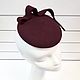 The pill box hat 'Wave'. The color of the wine. Hats1. Exclusive HATS. LANA ANISIMOVA.. My Livemaster. Фото №4