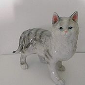 Винтаж handmade. Livemaster - original item Figurines vintage: A large porcelain figurine of Max the cat. England.. Handmade.