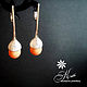  pearl ' Coral reefs'. Earrings. Kati Jewelery. Online shopping on My Livemaster.  Фото №2