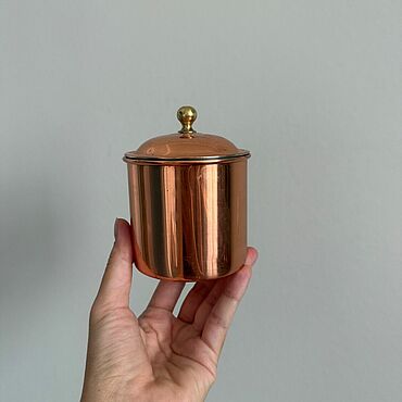 Винтаж ручной работы. Ярмарка Мастеров - ручная работа Винтаж: Медная банка. Handmade.