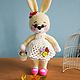 Bunny in a dress soft knitted toy, Stuffed Toys, Moscow,  Фото №1