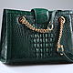 Сумка женская из кожи крокодила IMA0786G1. Классическая сумка. CrocShop товары из экзотической кожи. Ярмарка Мастеров.  Фото №11