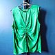 Заказать Винтаж: Блуза.Топ.Trend&style!48.Божественный смарагд! Ireland!. MixVintage. Ярмарка Мастеров. . Топы винтажные Фото №3