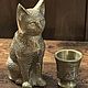 Винтаж: Большая фигурка « Кошка», латунь , 80 гг, Статуэтки винтажные, Лорьент,  Фото №1