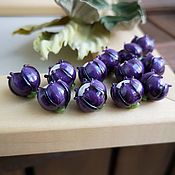 Материалы для творчества handmade. Livemaster - original item Lampwork Flower Beads Purple Rose 1 pcs. Handmade.