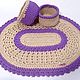  a set of knitted oval rug and two baskets. Carpets. knitted handmade rugs (kovrik-makrame). Online shopping on My Livemaster.  Фото №2