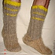 Socks cashmere knitted art. No. 53m of dog hair . 
Socks are knitted of 2 spun thread . 
Very thick and very warm . 
Manual spinning.Manual knitting.