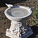 Drinking bowl for birds made of concrete 33h15cm white Provence. Bird feeders. Decor concrete Azov Garden. My Livemaster. Фото №4
