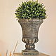 Vase aged from concrete Antique chic rusty, Flowerpots are garden, Azov,  Фото №1