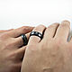 Black Zirconia rings with black engraving. Rings. asgdesign. My Livemaster. Фото №6