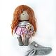 Заказать Текстильная интерьерная кукла Зайка. Konfetki.dolls (Konfetkidolls). Ярмарка Мастеров. . Тыквоголовка Фото №3