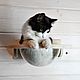 Гамак с прозрачной лежанкой для кошек «Тоумей мини»(малый). Гамак для питомца. Мы Бобры. Интернет-магазин Ярмарка Мастеров.  Фото №2