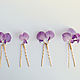 Set of 4 purple Wisteria hairpins. Hairpins. PandaStudio (glossyfleur). Online shopping on My Livemaster.  Фото №2