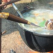 Ladle for various dishes, fish soup and outdoor recreation and fishing