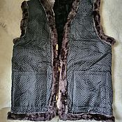 Мужская одежда handmade. Livemaster - original item Copy of Men`s vests made of sheepskin(Mouton). Handmade.