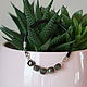 Bracelet with labradorite, leather, Bracelet made of natural stones,, Bead bracelet, Moscow,  Фото №1