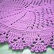 Crocheted oval rug from cord purple Rhombus. Carpets. knitted handmade rugs (kovrik-makrame). Online shopping on My Livemaster.  Фото №2
