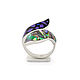 Ring snake. Charoite, Mother Of Pearl, Malachite. Size 17.Natural stone. Rings. ARIEL - MOSAIC. My Livemaster. Фото №4