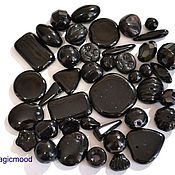Материалы для творчества handmade. Livemaster - original item 20gr Czech Beads Mix Black 0120 black glass beads Preciosa. Handmade.