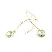 Украшения handmade. Livemaster - original item Light green earrings, light long earrings, green earrings. Handmade.