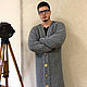 Men's long knitted cardigan. Mens outerwear. SHAPAR - knitting clothes. Online shopping on My Livemaster.  Фото №2